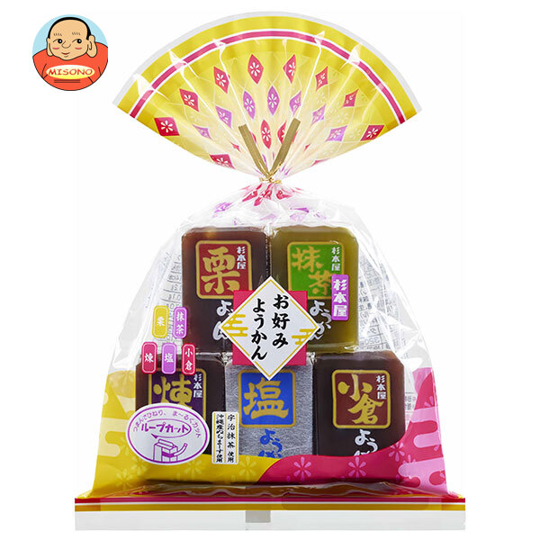 杉本屋製菓 お好みようかん 320g(40g×8個)×12袋入×(2ケース)｜ 送料無料 ようかん 羊羹 栗 小倉 抹茶 塩 煉 菓子