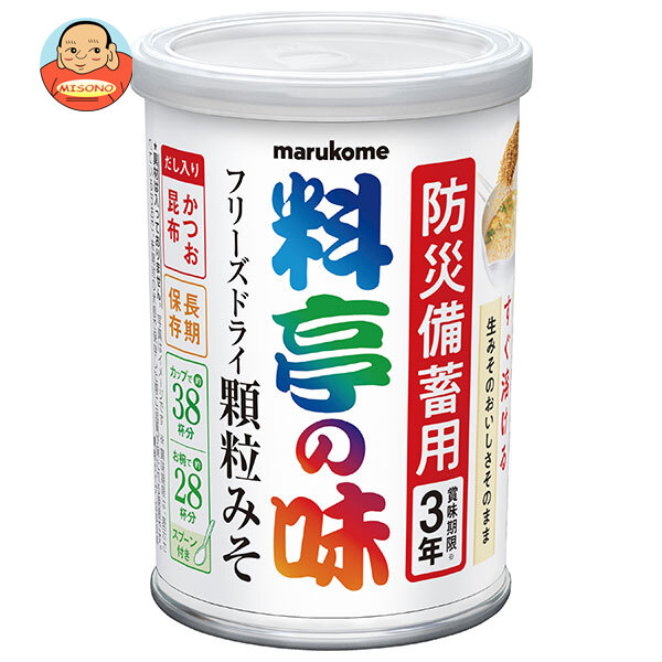 マルコメ 料亭の味 フリーズドライ 備蓄用顆粒みそ 200g缶×6個入×(2ケース)｜ 送料無料 味噌 一般食品 調味料 まるこめ