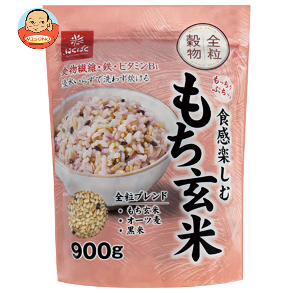 はくばく もっちりぷちっと食感楽しむ もち玄米 900g×6袋入×(2ケース)｜ 送料無料 一般食品 もち麦 オーツ麦 袋