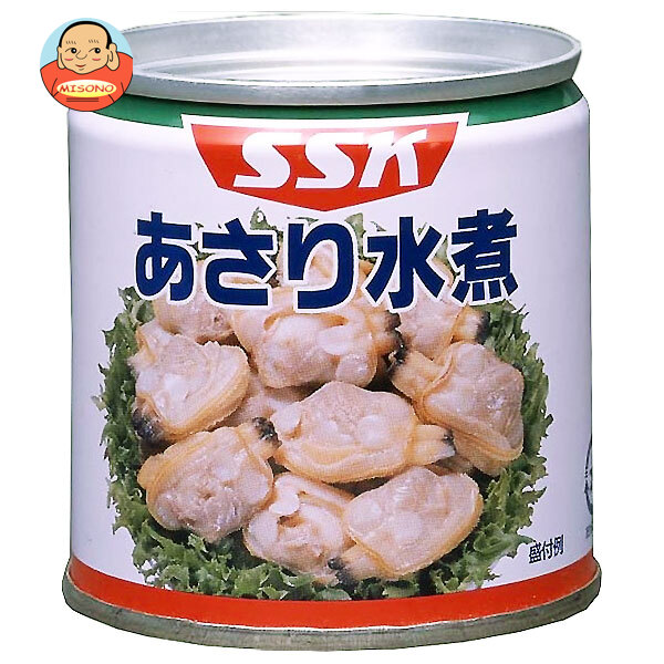 SSK あさり水煮 180g缶×24個入×(2ケース)｜ 送料無料 缶詰 水煮 あさり 素材