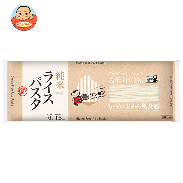 ケンミン ライスパスタ 250g×12袋入×(2ケース)｜ 送料無料 無添加 乾麺 グルテンフリー お米100％ 健康