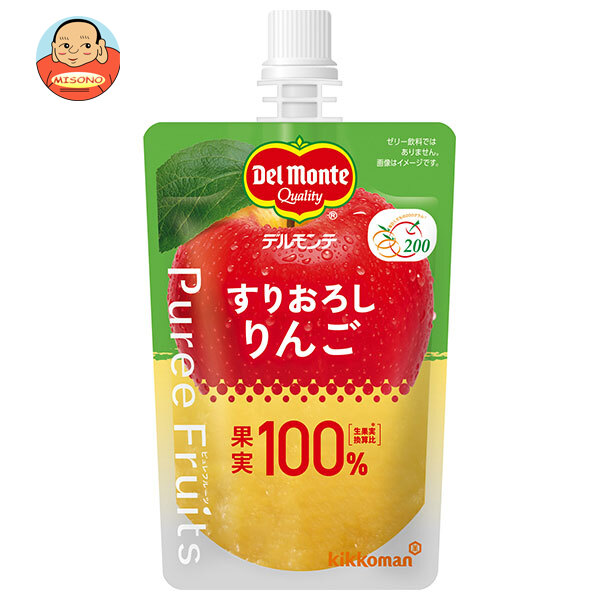 デルモンテ ピュレフルーツ すりおろしりんご 110gパウチ×30本入×(2ケース)｜ 送料無料 飲料 すりおろし 果汁 100% 果実 りんご