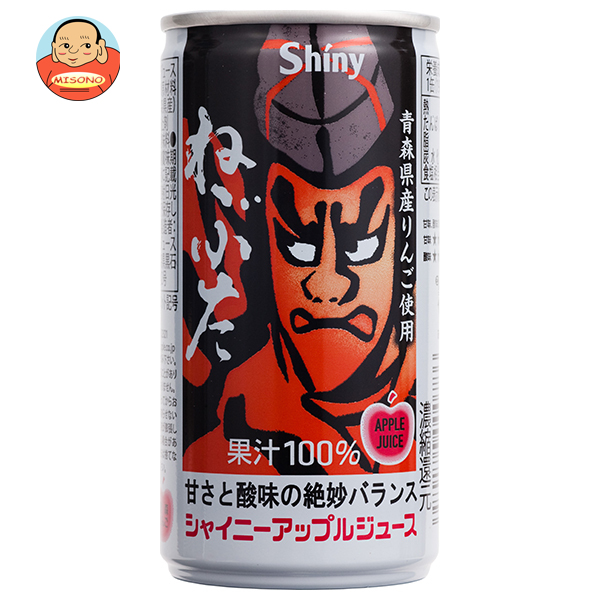 青森県りんごジュース シャイニー ねぶた 190g缶×30本入×(2ケース)｜ 送料無料 りんごジュース 林檎 濃縮還元 果汁100%