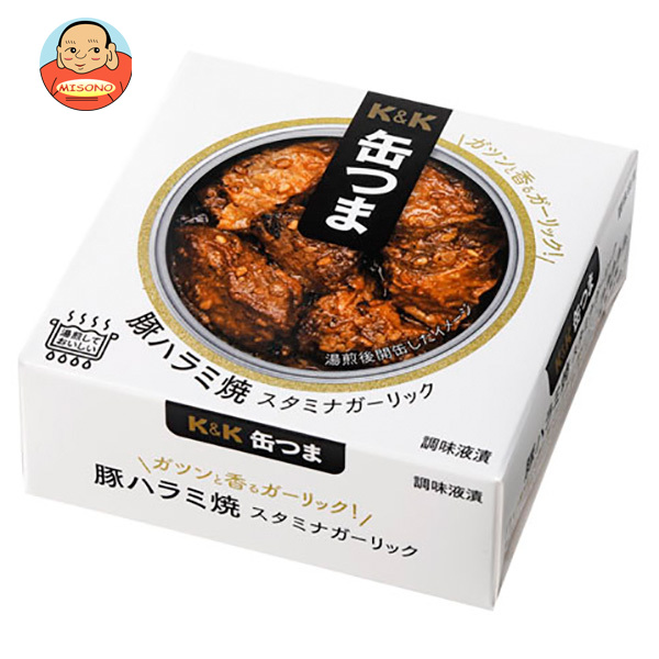 国分 K&amp;K 缶つま 豚ハラミ焼 スタミナガーリック 50g×12個入×(2ケース) メーカー 問屋直送｜ 送料無料 おつまみ 缶詰