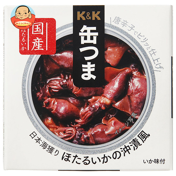 国分 K&amp;K 缶つま 日本海獲り ほたるいかの沖漬風 70g×12個入×(2ケース) メーカー 問屋直送｜ 送料無料 おつまみ 缶詰