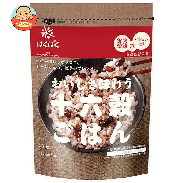 はくばく おいしさ味わう十六穀ごはん 500g×6袋入×(2ケース)｜ 送料無料 雑穀米 ご飯 ごはん 十六穀米 穀物 米 栄養 炊飯用