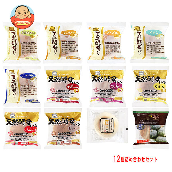 デイプラス 天然酵母パン 12種詰め合わせセット ×12個入｜ 送料無料 D