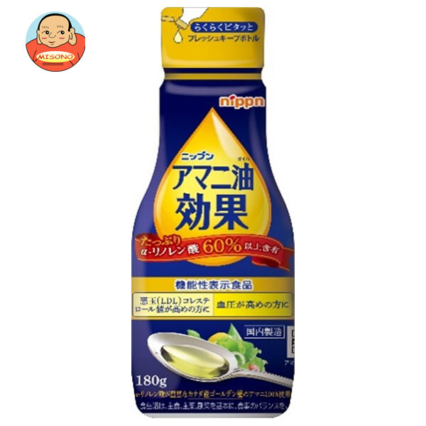 ニップン ニップン アマニ油効果 180g×6本入×(2ケース)｜ 送料無料 アマニ 油 アマニオイル 健康