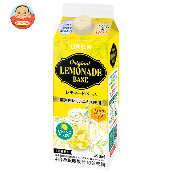 三井農林 日東紅茶 オリジナルレモネードベース 490ml紙パック×12本入×(2ケース)｜ 送料無料 レモン 希釈用 レモネード