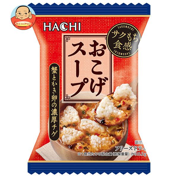 ハチ食品 蟹とかき卵の濃厚チゲおこげスープ 19.5g×30個入×(2ケース)｜ 送料無料 インスタント 乾燥スープ フリーズドライ スープ
