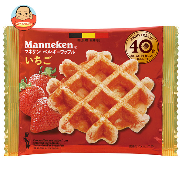 ローゼン マネケン いちごのワッフル 30(6×5)個入×(2ケース)｜ 送料無料 洋菓子 焼き菓子 お菓子 おやつ ストロベリー イチゴ