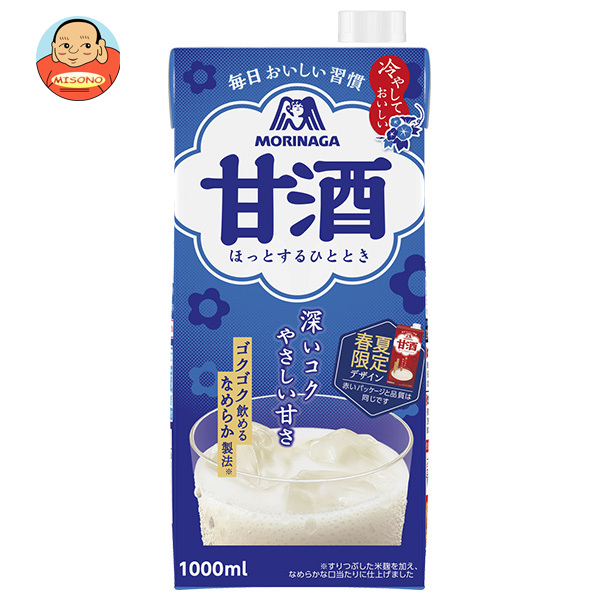 森永製菓 甘酒 1000ml紙パック×12(6×2)本入×(2ケース)｜ 送料無料 あまざけ 甘酒 あま酒 森永