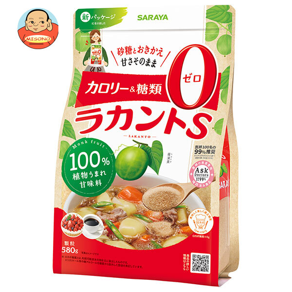 サラヤ ラカントS 顆粒 580g×6袋入×(2ケース)｜ 送料無料 ゼロカロリー 糖類ゼロ 甘味料 顆粒