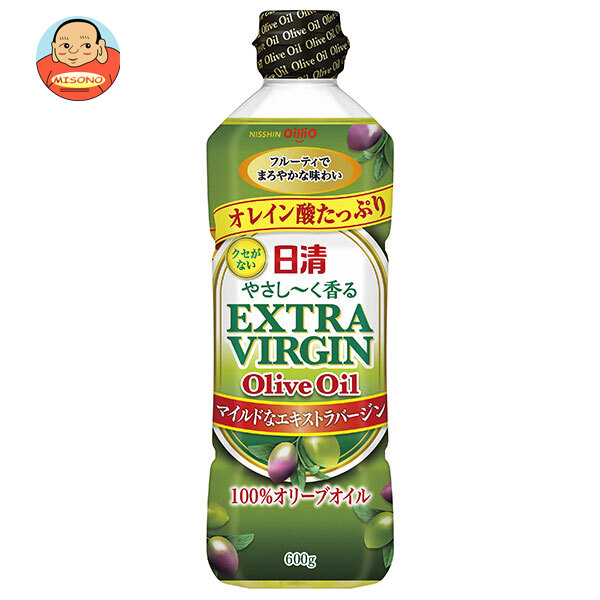 日清オイリオ 日清やさし〜く香る エキストラバージンオリーブオイル 600gペットボトル×10本入｜ 送料無料 オリーブオイル 調味料 食用油 PET