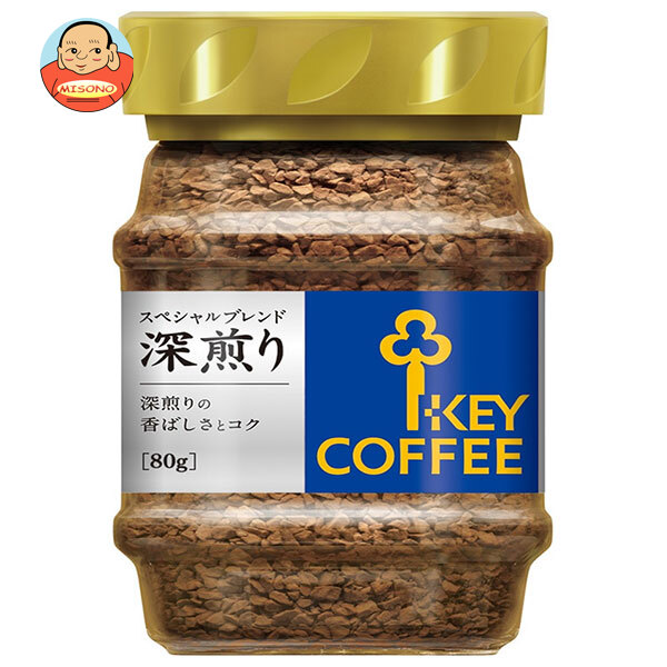キーコーヒー インスタントコーヒー スペシャルブレンド 深煎り 80g瓶×12本入｜ 送料無料 インスタントコーヒー 珈琲 ブレンドコーヒー 深煎り 瓶