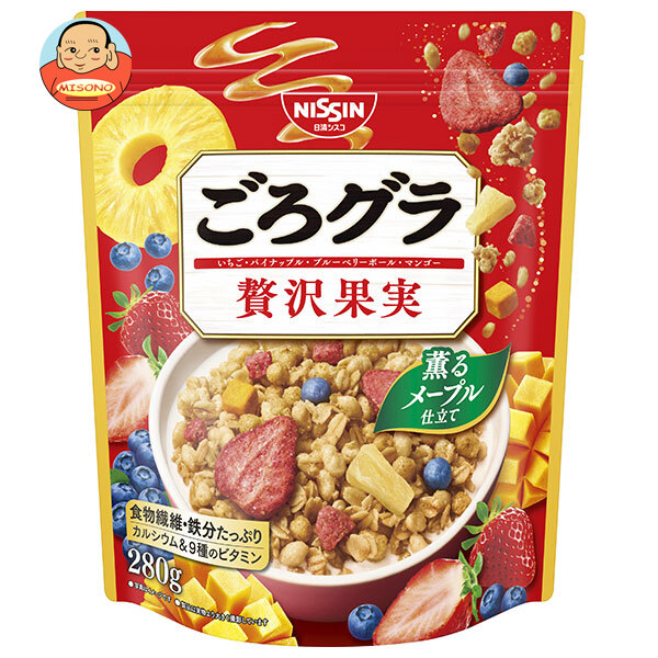 日清シスコ ごろグラ 贅沢果実 280g×8袋入×(2ケース)｜ 送料無料 グラノーラ シリアル フルーツ 朝食