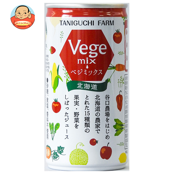谷口農場 ベジミックス 190g缶×20本入×(2ケース)｜ 送料無料 野菜飲料 果実ミックス やさいジュース