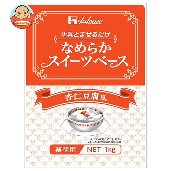 ハウスギャバン なめらかスイーツベース 杏仁豆腐風 1kg×6個入×(2ケース)｜ 送料無料 お菓子 おやつ デザートベース 菓子材料