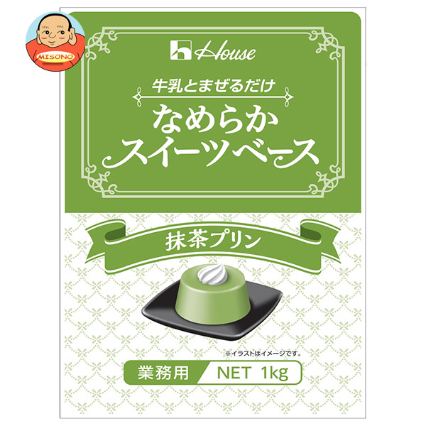 ハウスギャバン なめらかスイーツベース 抹茶プリン 1kg×6個入×(2ケース)｜ 送料無料 お菓子 おやつ デザートベース 菓子材料