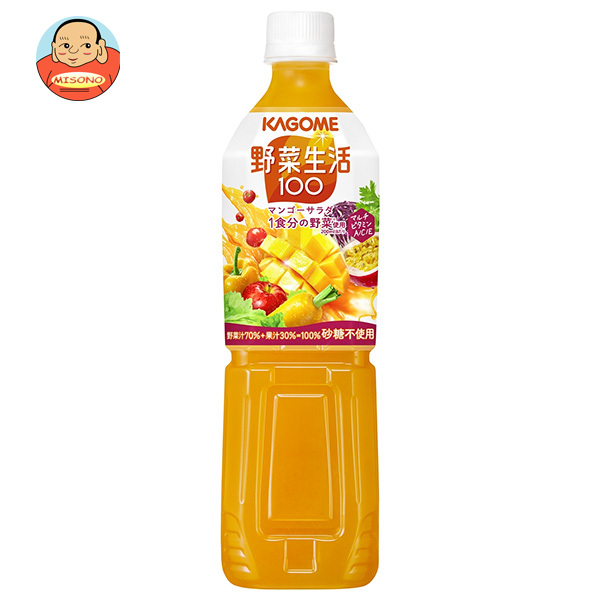 カゴメ 野菜生活100 マンゴーサラダ 720mlペットボトル×15本入×(2ケース)｜ 送料無料 野菜ジュース 野菜生活 野菜 マンゴー