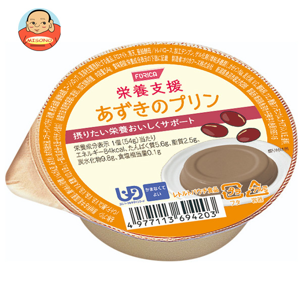 ホリカフーズ 栄養支援 あずきのプリン 54g×36個入×(2ケース)｜ 送料無料 健康食品 栄養補給 プリン