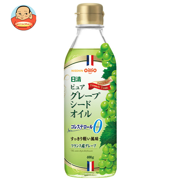 日清オイリオ ピュア グレープ シードオイル 400g瓶×12本入×(2ケース)｜ 送料無料 油 あぶら オイル 調味料