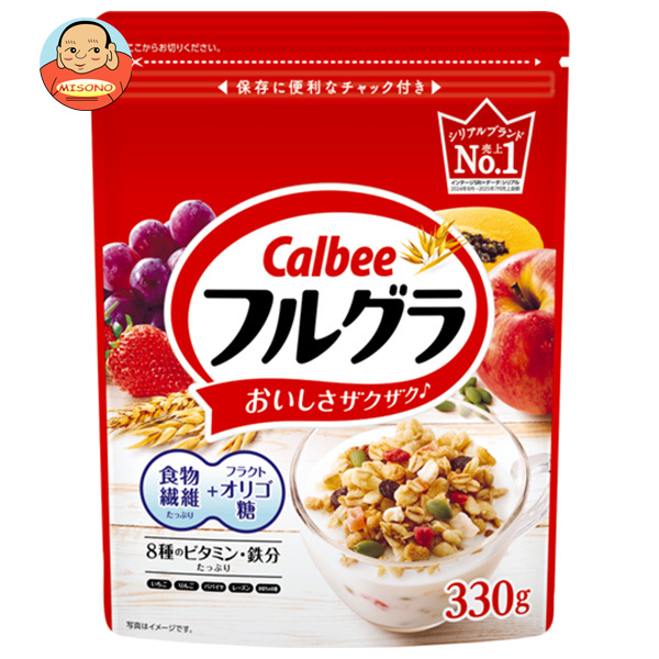 カルビー フルグラ 330g×8袋入×(2ケース)｜ 送料無料 シリアル フルーツグラノーラ 健康食品 朝食