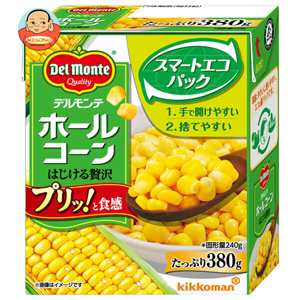 デルモンテ ホールコーン はじける贅沢 380g紙パック×24個入×(2ケース)｜ 送料無料 とうもろこし トウモロコシ コーン 野菜