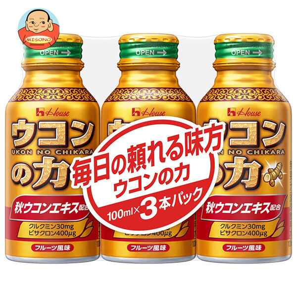 ハウスウェルネス ウコンバナの力 ウコンエキスドリンク 100ml壜缶×30本入｜ 貨物輸送無料 秋ウコンバナ 栄養分 ヴィタミン