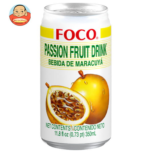 FOCO フォコ パッションフルーツドリンク 350ml缶×24本入×(2ケース)｜ 送料無料 果実飲料 パッションフルーツ 缶