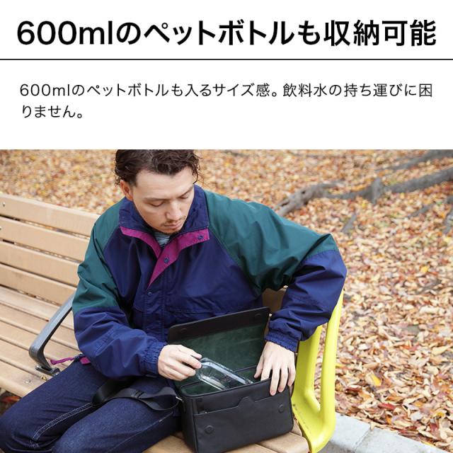 【13個の機能搭載！】 Evoon みがるショルダーバッグレザー 財布機能搭載 iPad11インチ収納可能 本革 レザー ショルダーバッグ メンズ 男性 多機能 多収納 多ポケット 撥水 防傷 防汚 ショルダー 肩掛け 斜めがけ バッグ_9