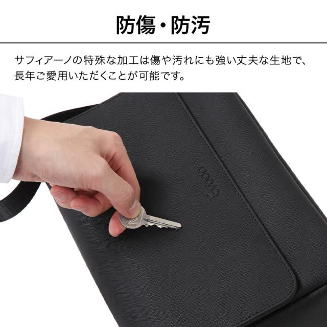 【13個の機能搭載！】 Evoon みがるショルダーバッグレザー 財布機能搭載 iPad11インチ収納可能 本革 レザー ショルダーバッグ メンズ 男性 多機能 多収納 多ポケット 撥水 防傷 防汚 ショルダー 肩掛け 斜めがけ バッグ_13