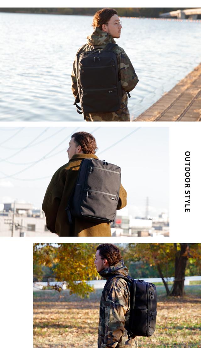【16個の機能搭載！】 Evoon マルチビジネスリュックair3.0 軽量 890g 27L 大容量 多収納 多機能 メンズ 男性 撥水 防傷 防汚 通勤 通学 旅行 15.6インチ PC パソコン YKK チェストベルト コーデュラ生地 ビジネス リュック ビジネスリュック バックパック_17