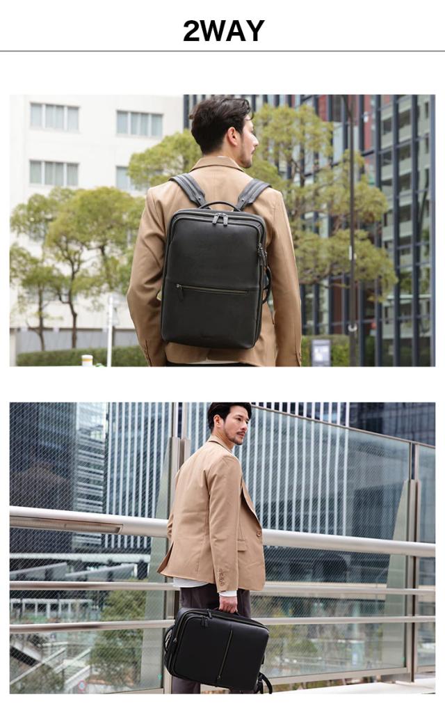 【15個の機能搭載！】 Evoon マルチビジネスリュックレザーPlus 大容量 26L 拡張機能 多機能 多収納 撥水 出張 旅行 通勤 通学 pc パソコン 15.6インチ YKK レザー メンズ ビジネス リュック ビジネスリュック バックパック デイパック リュックサック_14