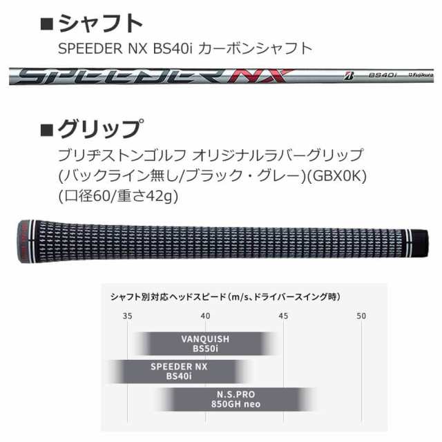 ブリヂストン ゴルフ233HF アイアン5本セット(＃6〜9, PW) SPEEDER NX BS40i カーボンシャフト メンズ 右用 ゴルフ HFNC5I BRIDGESTONE 