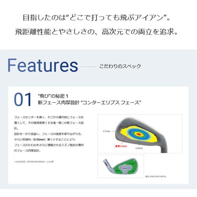ミズノ JPX 925 ホットメタル プロ アイアン 単品(#5、GW) 右用 N.S.PRO 950GH neo スチールシャフト 5KJKB383 MIZUNO JPX 925 HOT L PRO 操作性