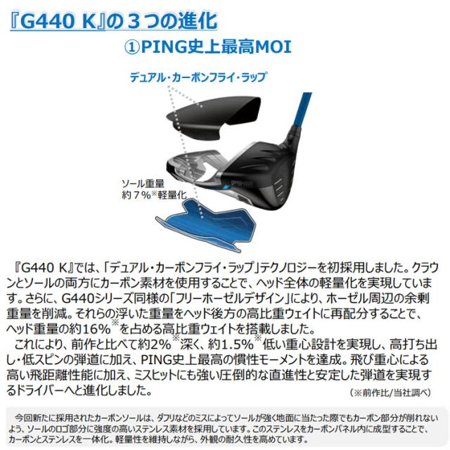 メーカーカスタム ピン G440 K ドライバー 左用 ULT 250 J カーボンシャフト メンズ 日本正規品 ゴルフ PING 2026モデル メーカー正規 メーカーカスタムクラブ_5