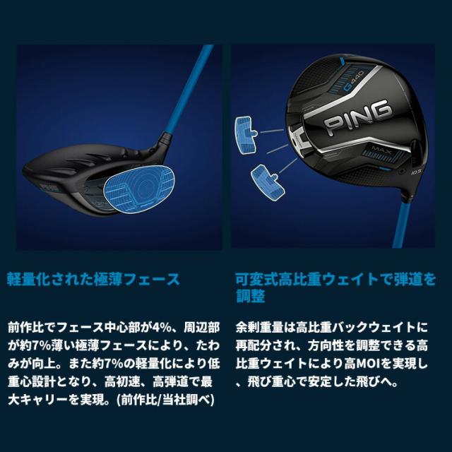 カスタムフィッティング】ピン G440 MAX マックス ドライバー ULT 250