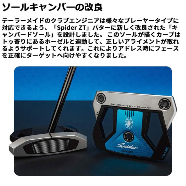 【日本仕様/即納可能】テーラーメイド スパイダー ZT パター 右用 ゴルフ TaylorMade Spider ZT ゼロトルク スタンダード 日本正規品 33インチ 34インチ_7