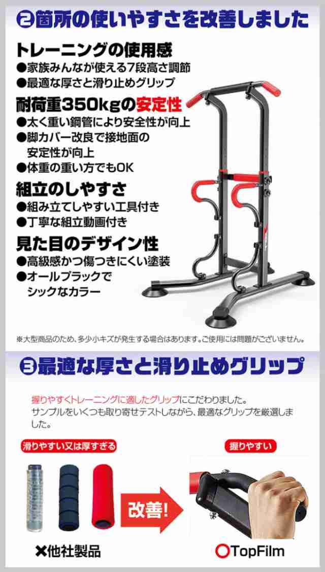 ぶら下がり健康器 チンニングスタンド 懸垂マシン 耐荷重180kg レッド 赤色ホームジム 多機能 在宅 筋トレ 自宅 1年保証付き  ＃05の通販はau PAY マーケット - Sports Salon