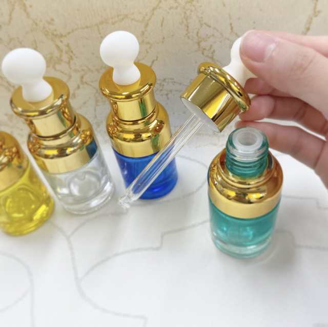 クリア カラー スポイト ボトル】30ml 全4色 ゴールドキャップ ガラス カラー 携帯 精油 化粧 アロマ 器材 遮光 旅行 詰替 容器  持ち歩の通販はau PAY マーケット レソンシエル ジャポン(レソポン) au PAY マーケット－通販サイト