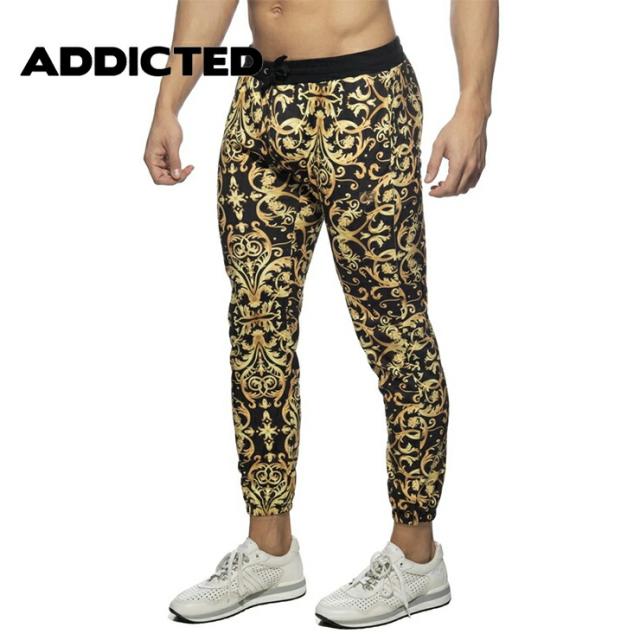 2022 ADDICTED/ VERSAILLES LONG PANTS バロックモチーフ メンズ スポーツ ファッション系 フィット感 高級生地 イタリア製 プラッシュ製 AD1049