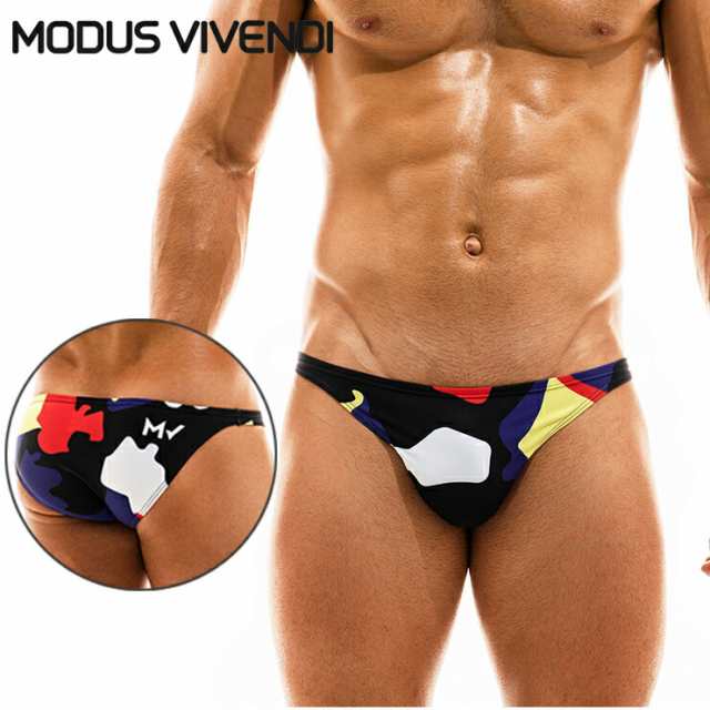 MODUS VIVENDI/CAMOUFLAGE LOW CUT 超贅沢 ファッション カッコイイ 男性水着 ローライズ  高級素材 スイミング セクシー メンズ ビキニの通販は