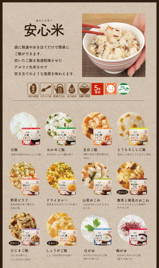 アルファ米26種類セット8日分　非常食 アルファ化米 5年保存 ご飯 アルファ米 ごはん お湯 企業 災害 常温 保存食 長期保存 保存食 防災食 備蓄食料 地震対策 防災用品_10