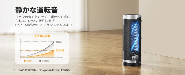 【値下げ❣️】Dreoセラミックヒーター 電気ファンヒーター 2秒速暖 首振り