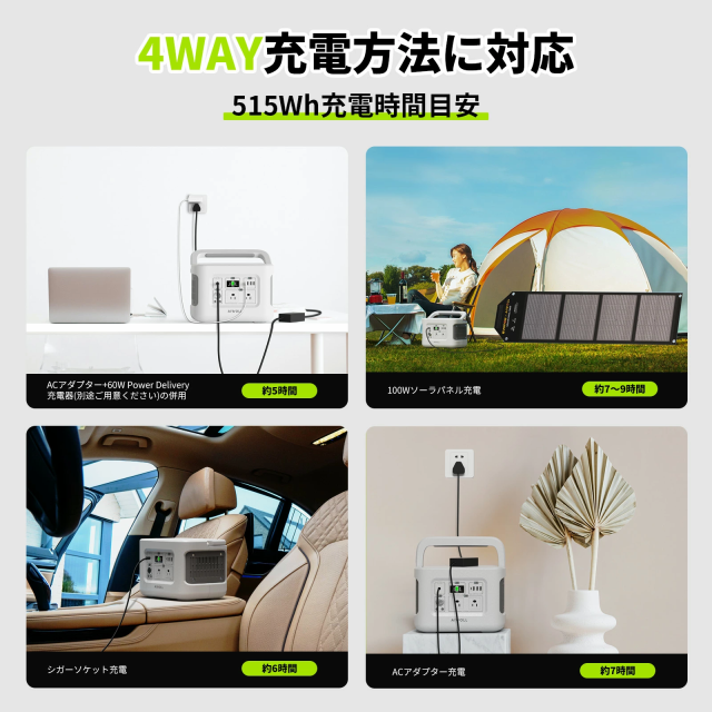 EEIVOLポータブル電源-515Wh/160938mAh　全新品 EEIVOLポータブル電源-515Wh/160938mAh全新品