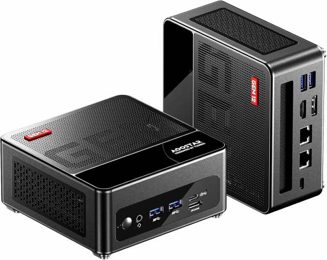 ミニPC Mini pc 小型pc AMD Ryzen 7 8845HS搭載 32g 1T PCle4.0 4K映像 4画面出力 8C/16T 最大5.1GHz SSD 2.5GLAN高速 2xPCIE3.0 USB3.2*6 2xDDR4 Win11 pro Type-C WiFi6 BT5.2 ゲーミング オフィス用 AOOSTAR GEM12