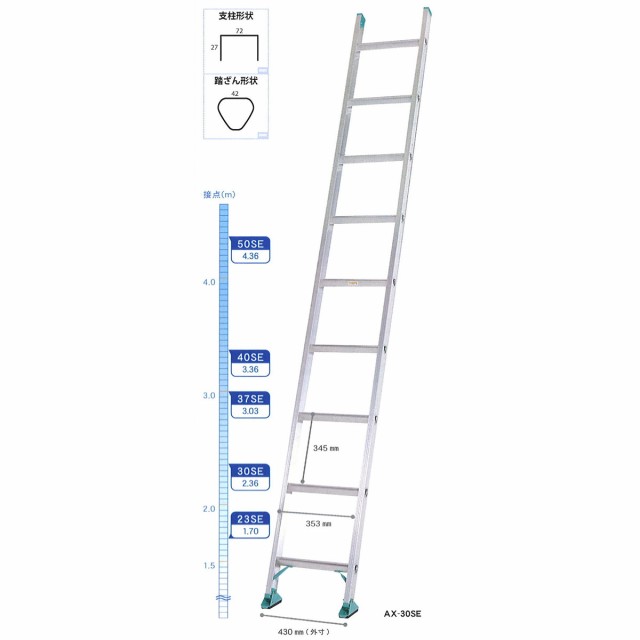 ALINCO(アルインコ):1連はしご AX-50SE【メーカー直送品】【地域制限有】