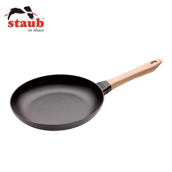 STAUB(ストウブ):ウッドハンドル フライパン 40511-953 1895800 の通販 ...