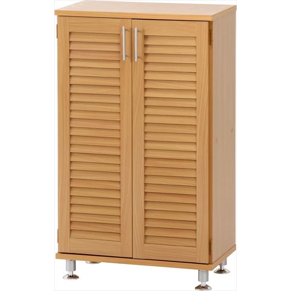不二貿易:ルーバーシューズボックス ナチュラル 00096563【メーカー直送品】【地域制限有】 ルーバー シューズボックス 4953980965639 96563 